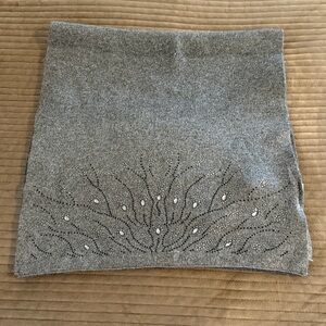 Alex Max Firenze Gray Crystal Scarf Wrap